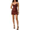 image:imageFloerns Womens Elegant Starfish Dress Draped Neck Backless Cocktail Cami SundressDark Brown