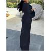 image:imageFloerns Womens Sheer Mesh Bodycon Dress Long Sleeve Boat Neck Beach Vacation Maxi DressDark Blue