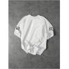 image:imageFloerns Mens Jersey Letter Print Graphic Oversized T Shirt Short Sleeve Crewneck Casual Football Jersey ShirtsWhite Ivory