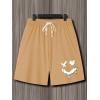 image:imageFloerns Mens Loose Fit Cartoon Graphic Drawstring Elastic Waist Shorts Casual Going Out Track ShortsApricot