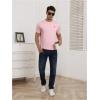 image:imageFloerns Mens Striped Print Color Block Short Sleeve T Shirt Crewneck Summer Tee ShirtsDusty Pink