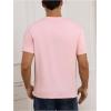 image:imageFloerns Mens Striped Print Color Block Short Sleeve T Shirt Crewneck Summer Tee ShirtsDusty Pink