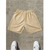 image:imageFloerns Mens Summer Letter Graphic Print Shorts Drawstring Elastic Waist Casual Track ShortsKhaki