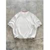 image:imageFloerns Mens Y2k Graphic Short Sleeve Shirts Striped Collared Streetwear Golf ShirtsWhite