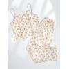 image:imageFloerns Womens 2 Piece Pajama Set Floral Spaghetti Strap Cami Tops and Pants SetsPurple Floral