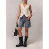 image:imageFloerns Womens Casual Sleeveless Wrap Tie Side Tank Top V Neck Going Out Vest ShirtsApricot