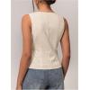 image:imageFloerns Womens Casual Sleeveless Wrap Tie Side Tank Top V Neck Going Out Vest ShirtsApricot