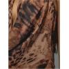 image:imageFloerns Womens Cheetah Print Draped Halter Top Backless Sleeveless Party Tank TopsBrown Multi