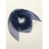 image:imageFloerns Womens Sequin Mesh Sheer Bandana Square Head Scarves Hair Wrap Neck Glitter Head ScarfDark Blue Rhinestone