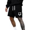image:imageFloerns Mens Loose Fit Cartoon Graphic Drawstring Elastic Waist Shorts Casual Going Out Track ShortsBlack