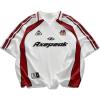 image:imageFloerns Mens Y2k Graphic Short Sleeve Shirts Striped Collared Streetwear Golf ShirtsWhite