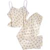 image:imageFloerns Womens 2 Piece Pajama Set Floral Spaghetti Strap Cami Tops and Pants SetsPurple Floral
