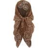 image:imageFloerns Womens Sequin Mesh Sheer Bandana Square Head Scarves Hair Wrap Neck Glitter Head ScarfBrown Sheer