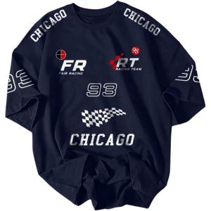 image:imageFloerns Mens Jersey Letter Print Graphic Oversized T Shirt Short Sleeve Crewneck Casual Football Jersey ShirtsDark Blue