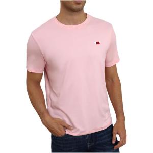image:imageFloerns Mens Striped Print Color Block Short Sleeve T Shirt Crewneck Summer Tee ShirtsDusty Pink