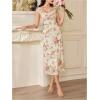 image:imageFloerns Womens Elegant Floral Midi Dress Sleeveless Formal Wedding Guest DressesApricot