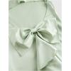 image:imageFloerns Womens Satin Bow Cocktail Maxi Dress Cowl Neck Ruffle Trim Wedding Guest DressesGreen