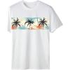 image:imageFloerns Mens Hawaiian Summer Beach Vacation Causal T Shirts Ombre Tropical Print Crewneck Short Sleeve Tee Shirts TopsWhite Ivory