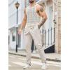 image:imageFloerns Mens Hollow Out Crochet Tank Top Sleeveless Crewneck Muscle Beach Hippie Shirts