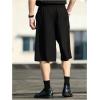 image:imageFloerns Mens Pleated Shorts Wide Leg Loose Fit Casual Bermuda Dress ShortsBlack