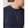 image:imageFloerns Mens Ribbed Knit T Shirt Short Sleeve Crew Neck Casual Slim Fit Tee TopDark Blue