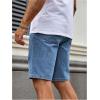 image:imageFloerns Mens Y2k Graphic Print Bermuda Jorts Grunge Distressed Denim Jean ShortsBlue