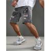 image:imageFloerns Mens Y2k Graphic Print Bermuda Jorts Grunge Distressed Denim Jean ShortsGrey