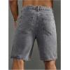 image:imageFloerns Mens Y2k Graphic Print Bermuda Jorts Grunge Distressed Denim Jean ShortsGrey