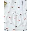 image:imageFloerns Womens 2 Piece Pajama Set Animal Print Button Down Shirts and Shorts SetsWhite