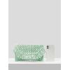 image:imageFloerns Womens Woven Straw Envelope Fringe Trim Rattan Beach Clutch HandbagGreen