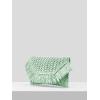 image:imageFloerns Womens Woven Straw Envelope Fringe Trim Rattan Beach Clutch HandbagGreen