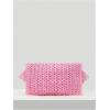 image:imageFloerns Womens Woven Straw Envelope Fringe Trim Rattan Beach Clutch HandbagPink