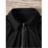 image:imageFloerns Womens Zip Up Collared Neck Tank Top Sleeveless Ribbed Elegant Vest TopsBlack