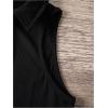 image:imageFloerns Womens Zip Up Collared Neck Tank Top Sleeveless Ribbed Elegant Vest TopsBlack