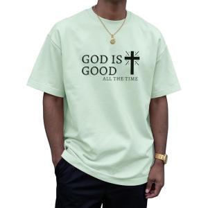 image:imageFloerns Mens Summer Christian Cross Graphic Print Short Sleeve Jesus T Shirts Crewneck Tee TopsLight Mint Green