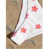 image:imageFloerns Womens Bikini Sets Floral Print Triangle Halter Swimsuit Cheeky 2 Piece Bathing SuitWhite
