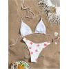image:imageFloerns Womens Bikini Sets Floral Print Triangle Halter Swimsuit Cheeky 2 Piece Bathing SuitWhite