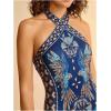 image:imageFloerns Womens Boho Criss Cross Halter Dress Sleeveless Tie Open Back Split Vacation Long DressesBlue