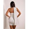 image:imageFloerns Womens Floral Lace Going Out Mini Dress Sleeveless Bodycon Dresses with Scarf
