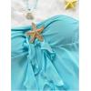 image:imageFloerns Womens Summer Sexy Beach Vacation Strapless Tube Top Starfish Asymmetrical Hem Boho BandeauBlue