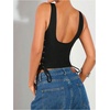 image:imageFloerns Womens Y2k Lace Up Front Tank Top Sleeveless V Neck Concert Outfit CamisoleBlack