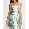 image:imageFloerns Womens Tropical Cami Dress Spaghetti Strap Beach Vacation Short DressesGreen