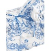 image:imageFloerns Womens 2 Piece Outfit Floral Print Tie Front Cami Top with Skirt SetBlue and White