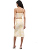 image:imageFloerns Womens 2 Piece Outfit Floral Print Tie Front Cami Top with Skirt SetYellow