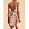 image:imageFloerns Womens Boho Floral Print Backless Cami Dress Sleeveless Vacation Short DressesLight Pink