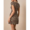 image:imageFloerns Womens Floral Tie Front Mini Dress Cap Sleeve V Neck A Line DressesBlack Multi