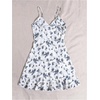 image:imageFloerns Womens Floral V Neck Ruffle Trim Cami Dress Tie Wrap Vacation A Line DressesWhite Multi