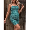 image:imageFloerns Womens Maternity Floral Print Tie Shoulder Stretch Cami Slip DressGreen Floral