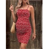 image:imageFloerns Womens Maternity Floral Print Tie Shoulder Stretch Cami Slip DressRed and White