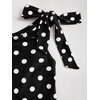 image:imageFloerns Womens Mini Dress Off The Shoulder Metal Floral Sleeveless Layered Hem Going Out DressesBlack Polka Dots